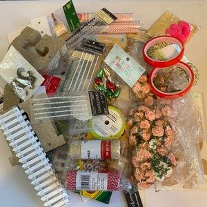 Craft Supply Lot Box Misc Items